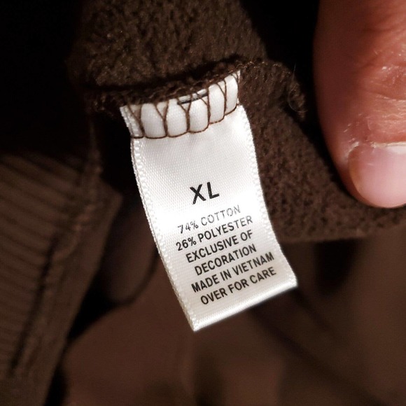 Vintage Kirra Hoodie Womens Extra Large Brown White Striped Full Zip Skater Punk - Picture 13 of 14